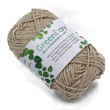 GreenDay misto viscosa ecologico riciclato gomitolo 50g Sabbia