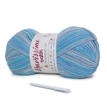 Bravissimo Batik acrylic gradient mega ball 500g Celeste