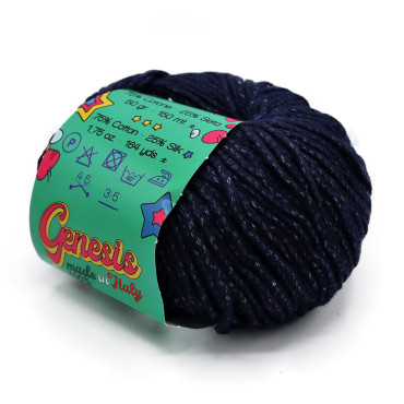 Genesis cotton and silk 50g ball Blu