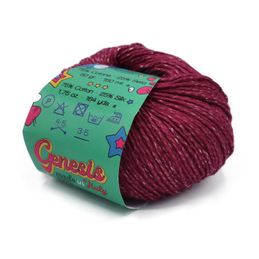 Genesis cotone e seta gomitolo 50 Ciliegia
