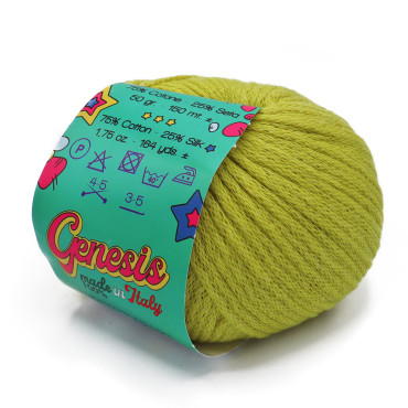 Genesis cotone e seta gomitolo 50 Lime