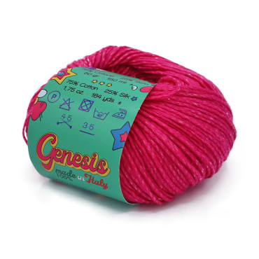 Genesis algodón y seda ovillo 50 Magenta
