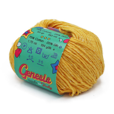 Genesis cotone e seta gomitolo 50 Senape