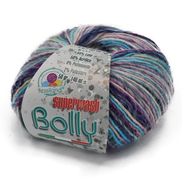 Bolly misto lana superwash sfumato gomitolo 50g Boreale