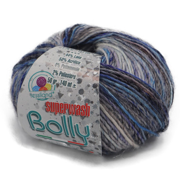 Bolly misto lana superwash sfumato gomitolo 50g Oceano