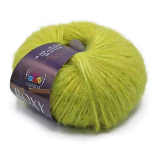 Roxy mélange laine viscose effet lumineux pelote 50g Lime