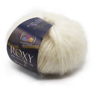 Roxy mezcla lana viscosa efecto luminoso ovillo 50g Panna