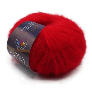 Roxy mezcla lana viscosa efecto luminoso ovillo 50g Rosso