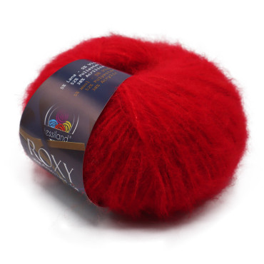 Roxy misto lana viscosa effetto luminoso gomitolo 50g Rosso