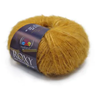 Roxy mélange laine viscose effet lumineux pelote 50g Senape