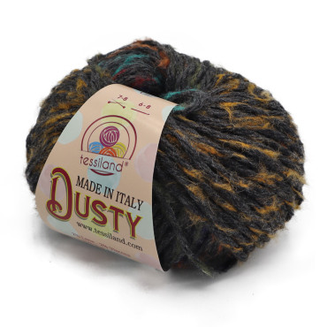 Dusty misto lana viscosa effetto sfumato gomitolo 50g Antracite