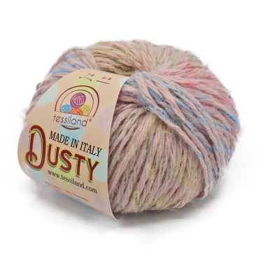 Dusty misto lana viscosa effetto sfumato gomitolo 50g Cipria