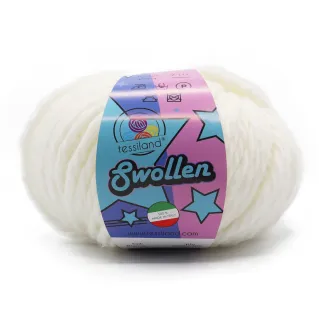 Swollen mezcla de lana chunky ovillo 100g Blanco