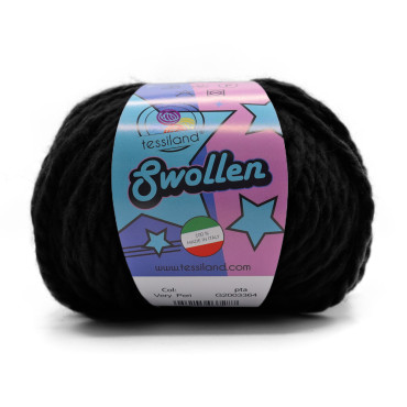 Swollen misto lana chunky gomitolo 100g Nero