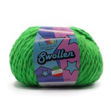 Swollen misto lana chunky gomitolo 100g Verde fluo