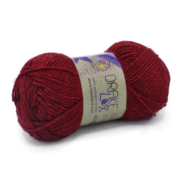 Drakelux cotone ecologico riciclato lurex gomitolo 50g Bordeaux