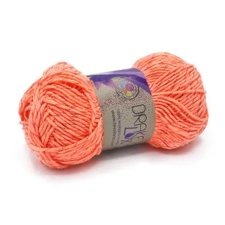 Drakelux recycled eco cotton lurex yarn ball 50g Coral fresh
