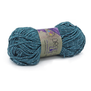 Drakelux cotone ecologico riciclato lurex gomitolo 50g Jeans