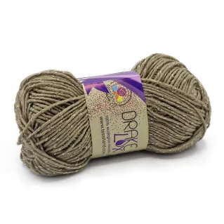 Drakelux algodón ecológico reciclado lurex ovillo 50g Nocciola