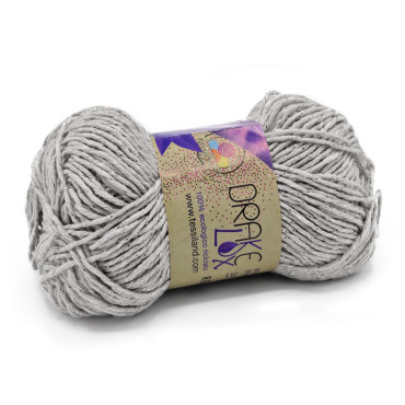 Drakelux cotone ecologico riciclato lurex gomitolo 50g Perla