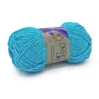Drakelux algodón ecológico reciclado lurex ovillo 50g Turchese
