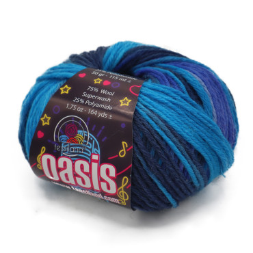 Oasis misto lana vergine sfumata gomitolo 50g Iceland