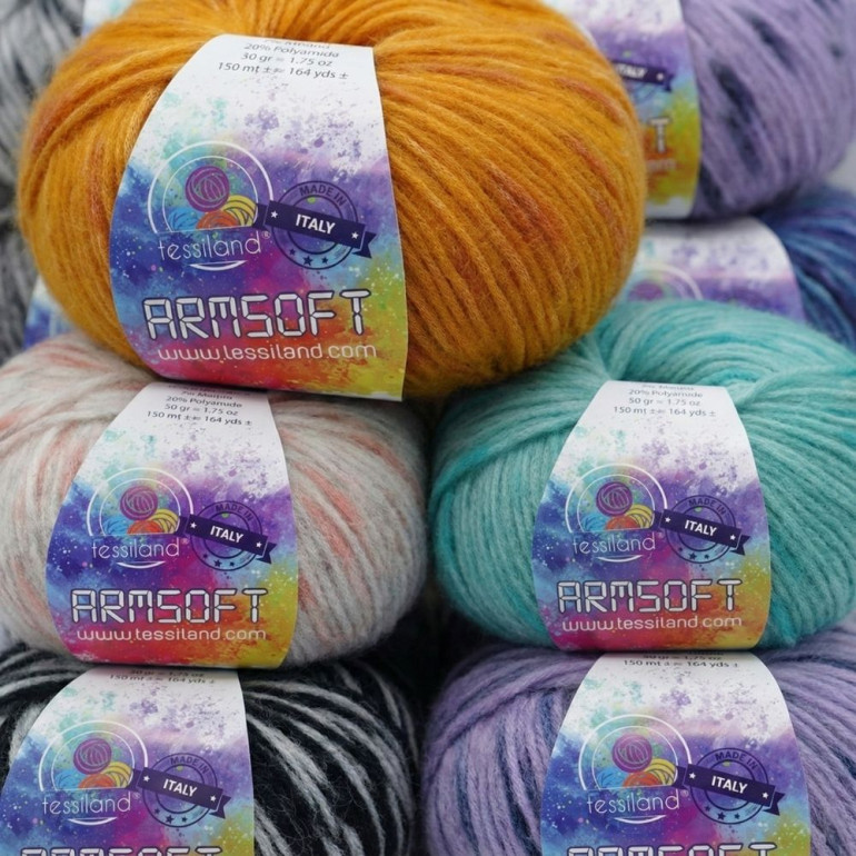 Armsoft baby alpaca e lana stampata soffilo gomitolo 50g