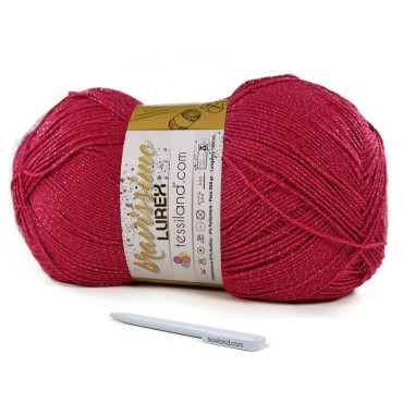 Bravissimo Lurex microfibre d’acrylique et lurex méga pelote 500g Magenta