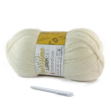 Bravissimo Lurex microfibre d’acrylique et lurex méga pelote 500g Panna