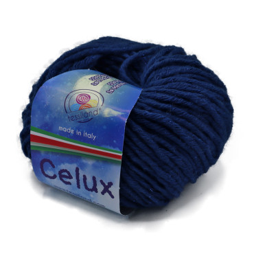 Celux misto lana lurex gomitolo 50g Blu