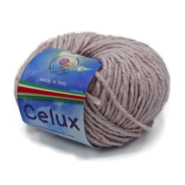 Celux misto lana lurex gomitolo 50g Cipria