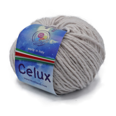 Celux misto lana lurex gomitolo 50g Ecrù perlato