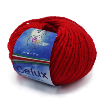 Celux misto lana lurex gomitolo 50g Rosso