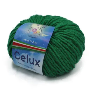 Celux wool blend lurex yarn ball 50g Green