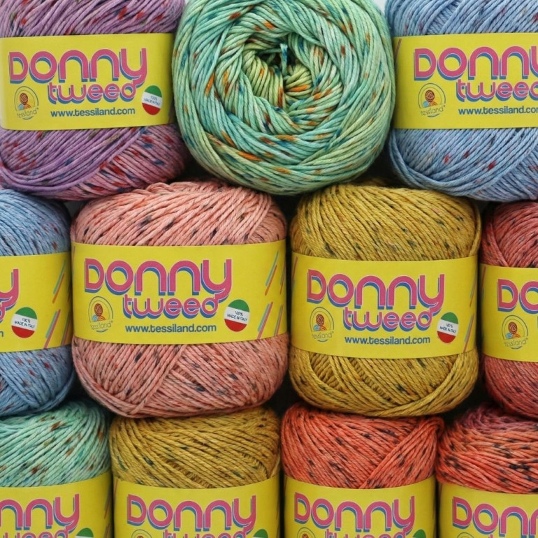 DonnyTweed puro cotone n3 effetto tweed gomitolo 100g