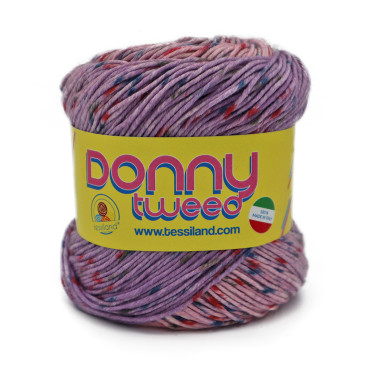 DonnyTweed puro algodón n3 efecto tweed ovillo 100g Glicine