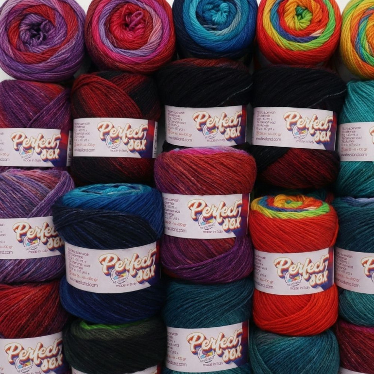 PerfectSox misto lana sfumato per calze ripetizione perfetta cake 100g