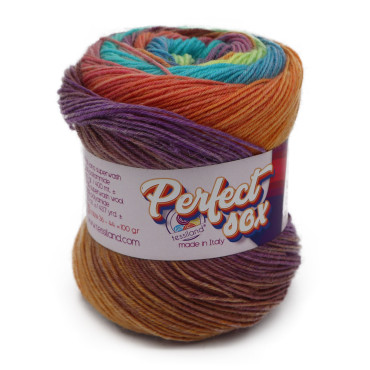 PerfectSox misto lana sfumato per calze ripetizione perfetta cake 100g Divertente