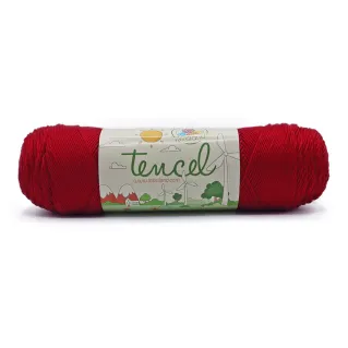 Tencel pur lyocell écoresponsable pelote 200g Rouge