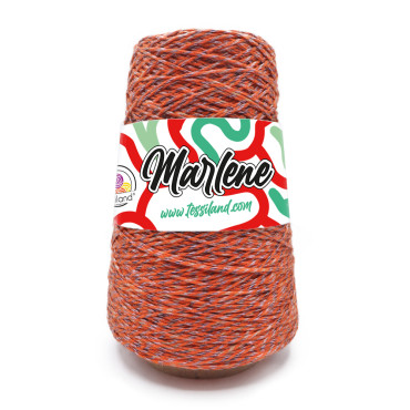 Marlene misto cotone effetto intrecciato luminoso rocca 250g Arancio