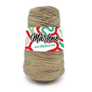 Marlene mezcla de algodón efecto trenzado luminoso cono 250g Beige
