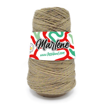 Marlene misto cotone effetto intrecciato luminoso rocca 250g Beige