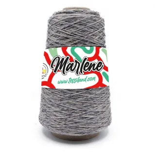 Marlene mélange coton effet tressé lumineux cône 250g Gris