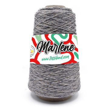 Marlene misto cotone effetto intrecciato luminoso rocca 250g Grigio