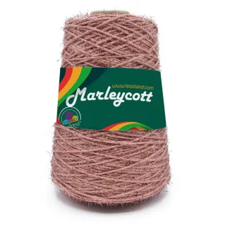MarleyCott mezcla de algodón y fibra metálica cono 250g Rosa cipolla