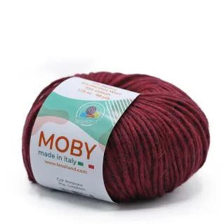 Moby alpaca merino cotton soffilo blend 50g ball Borgogna