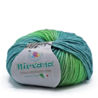 Nirvana mezcla lana algodón hilo soplado degradado ovillo 50g Bosco