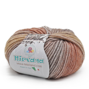 Nirvana misto lana cotone soffilo sfumato gomitolo 50g Corteccia