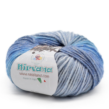 Nirvana misto lana cotone soffilo sfumato gomitolo 50g Mare