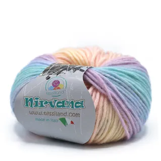 Nirvana wool cotton blend blown yarn cake 50g Pastello